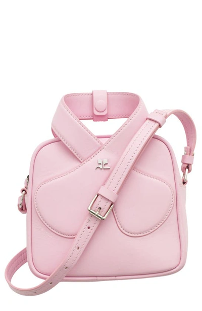 Courrèges Leather Loop Top Handle Bag In Pink