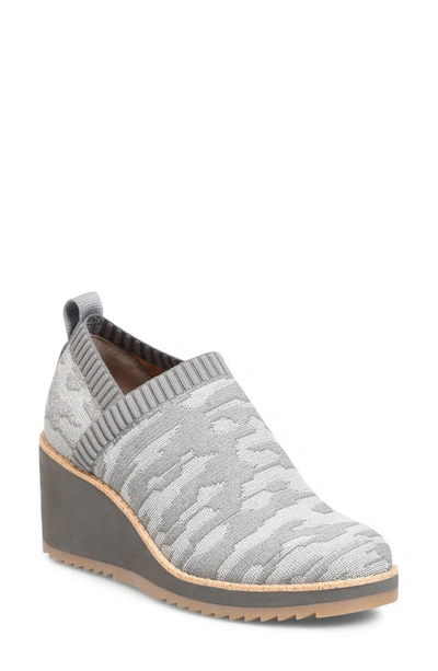 Söfft Elesia Knit Wedge Bootie In Steel Grey