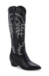 Dolce Vita Solida Western Boot In Black Leather