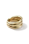 Ippolita Smooth Squiggle Triple Band Ring In 18k Gold In Gold