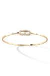 Messika Move Uno Pavé Diamond Bangle In Yellow Gold