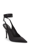 Attico Venus 105mm Leather Pumps In Blue