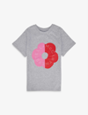 Stella Mccartney Logo Cotton T-shirt In Grey
