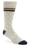 Nordstrom Cushion Foot Dress Socks In Grey Heather Dots
