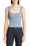 Vince Ribbed Knit Tank Top In Nocolor