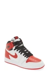 Jordan Kids' Air  1 Retro High Basketball Shoe In White/ University Red/ Black