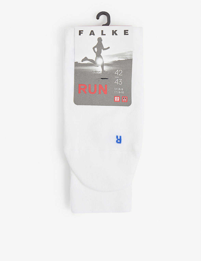 Falke Run Reinforced Cotton-blend Socks In White