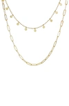 PANACEA COIN CHARM & LINK LAYERED NECKLACE