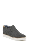 Dr. Scholl's Women's If Only Wedge Slip-ons Women's Shoes In Charcoal Wool Blend