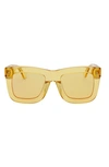 Grey Ant Status 51mm Square Sunglasses In Yellow/ Yellow