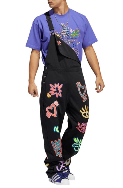 Adidas Originals X Kris Andrew Small Loveuni Stretch Recycled Polyester Overalls In Multicolor