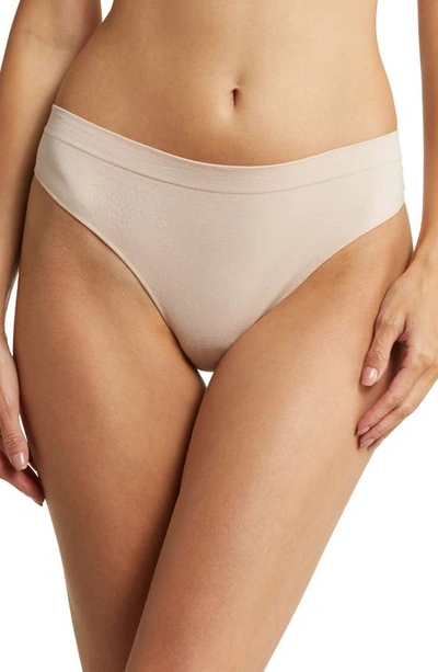 On Gossamer Cabana Cotton Seamless Thong In Champagne