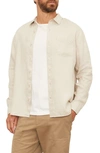 VINCE LINEN BUTTON-UP SHIRT