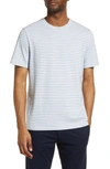 Theory Clean Oblique Stripe T-shirt In Opal/ Eclipse