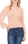 1.state Womens Smocked V-neck Blouse In Spanish Villa