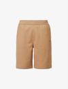 Burberry Raphael Logo Cotton Jersey Sweat Shorts In Camel