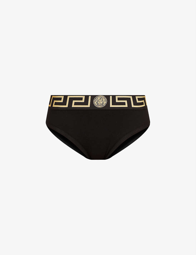 Versace Ver Jersey Bielastico Brief In Black