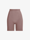 Skims Sculpting High-rise Stretch-woven Shorts In Umber
