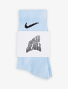 Inked Grails Ig Custom Nike Overdye Sock In Sky Blue