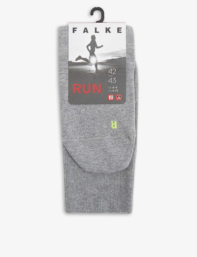 Falke Run Reinforced Cotton-blend Socks In Light Grey