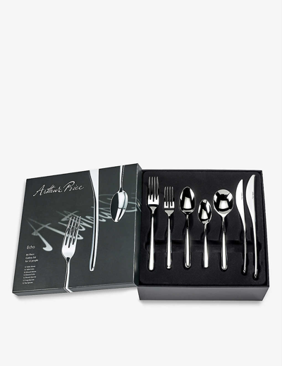 Arthur Price Signature Echo Stainless-steel 84-piece Cutlery Set In Stainless Steel