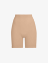 Skims Sculpting High-rise Stretch-woven Shorts In Clay