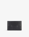 Bottega Veneta Intreccio Urban Leather Card Holder In Black Silver