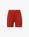 Skims Cotton Rib Boxers In Brick