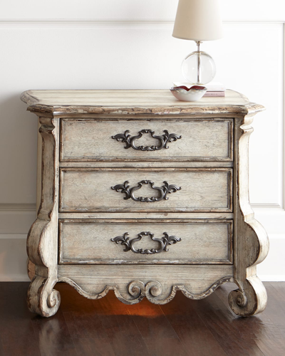 Hooker Furniture Estelline Three-drawer Nightstand In Antique Linen