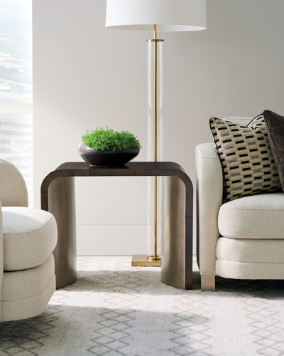 Caracole Streamline End Table In Brown