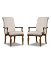 Hooker Furniture Cecile Dining Arm Chair, Set Of 2 In Wood / Natural