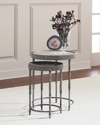 Hooker Furniture Mark Antiqued Mirrored Nesting Tables