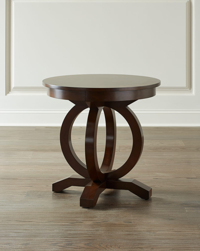 Hooker Furniture Edison Round End Table In Dark Brown