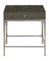 Bernhardt Linea Textured Finish End Table In Cerused Charcoal