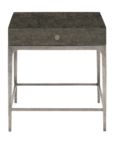 Bernhardt Linea Textured Finish End Table In Charcoal