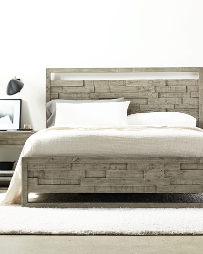 Bernhardt Shaw Panel Bed - King In Brown Gray