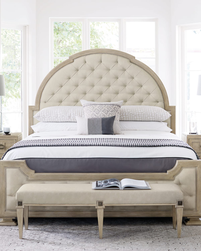 Bernhardt Santa Barbara Tufted King Bed In Cream