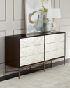Bernhardt Adagio Dresser W/ Inlaid Capiz Shells In Brown / Shell