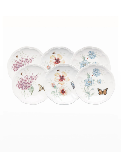 Lenox Butterfly Meadow 6-piece Tidbit Plate Set In White