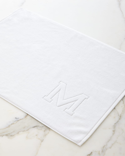 Matouk Auberge Monogrammed Tub Mat In White