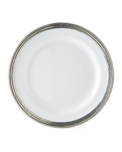 Neiman Marcus Pewter And Ceramic Dinner Plate