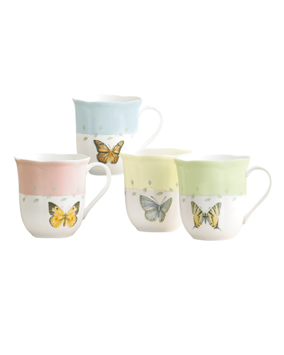Lenox Butterfly Meadow 4pc Mug Set In Multi