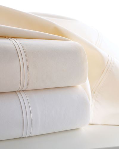 Matouk Marcus Collection King 600 Thread Count Solid Percale Sheet Set In Ivory