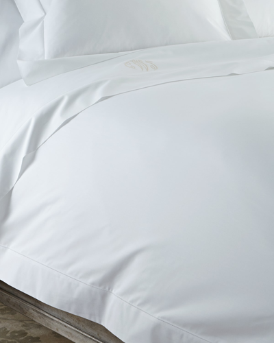 Matouk King Key Largo Duvet Cover In White