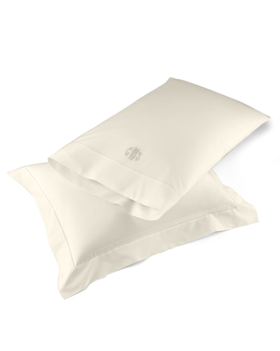 Matouk Two Standard Key Largo Pillowcases In Ivory