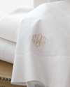 Matouk Positano Hemstitch Flat Sheet, Full-queen In White