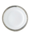 NEIMAN MARCUS PEWTER AND CERAMIC DESSERT PLATE