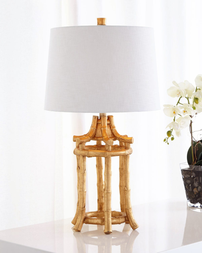 Couture Lamps Golden Bamboo Table Lamp In Gold