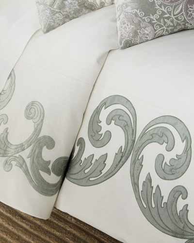 Callisto Home Tilburg Scroll King Duvet In Craqua