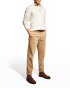 Brunello Cucinelli Men's Cashmere Quarter Zip Sweater In Ivory